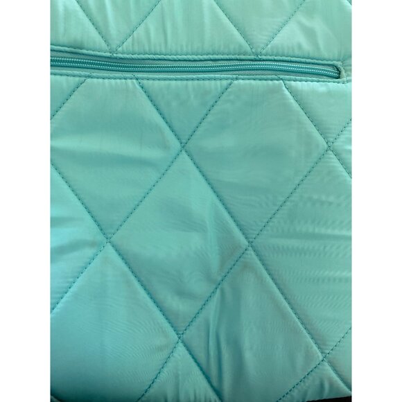 I.n.c. International Concepts Ryenne Quilted Nylon Tote Turquoise Sea NWD Large - Picture 6 of 8